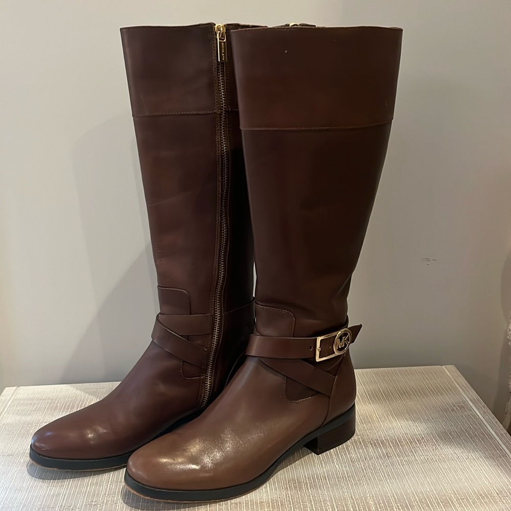 Michael Kors Brown Leather High Boots
